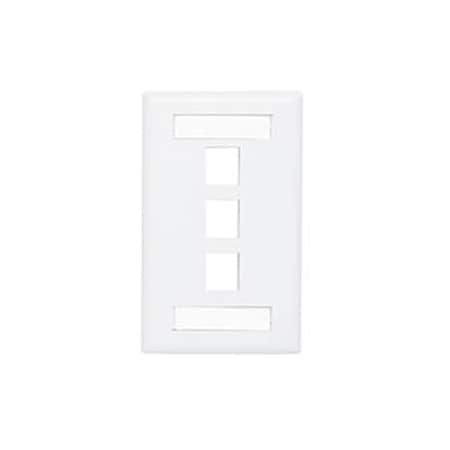 Allen Tel Versatap Faceplate With I.D. Windows, 3-Port, White AT70-3-15